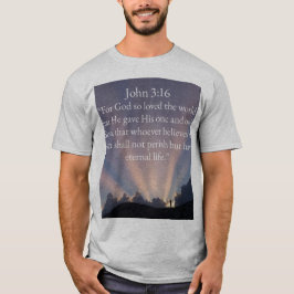 John 3:16 Bibelvers Männer T-Shirt