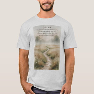 John 3:16 Bibelvers Männer T-Shirt