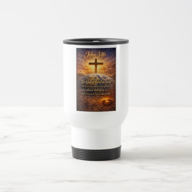 John 3:16 Bibelvers Reisebecher (Mittel)