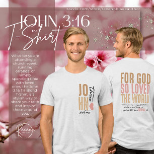 John 3:16 Bibelvers Tri-Blend-Shirt Tri-Blend Shirt