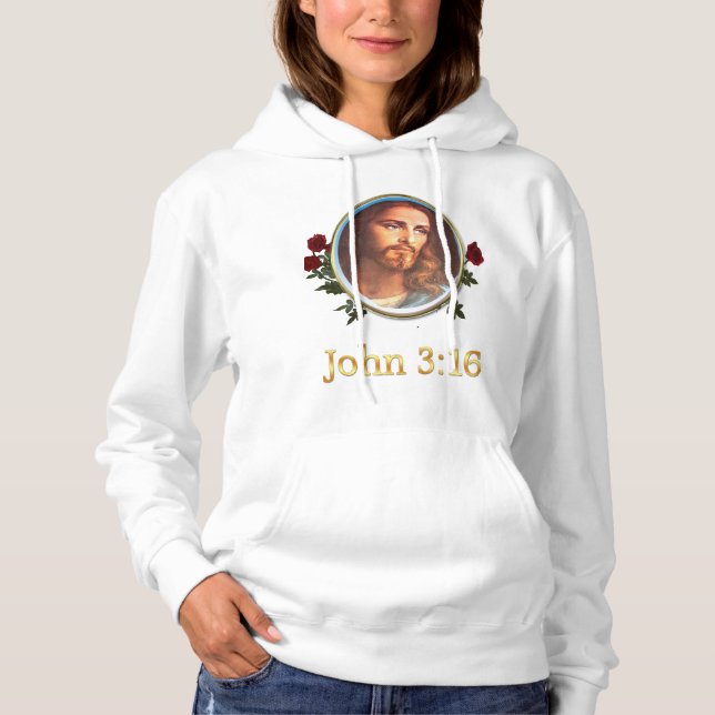 John 3:16 Bibelverse Hoodie (Vorderseite)