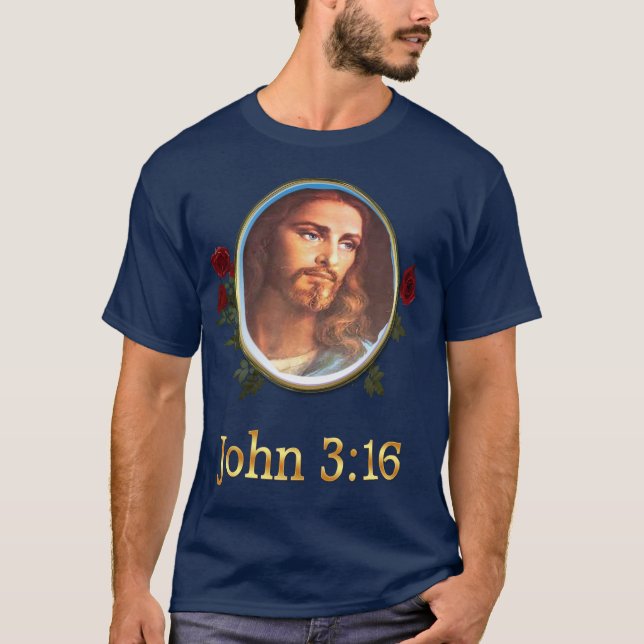 John 3:16 Bibelverse T-Shirt (Vorderseite)