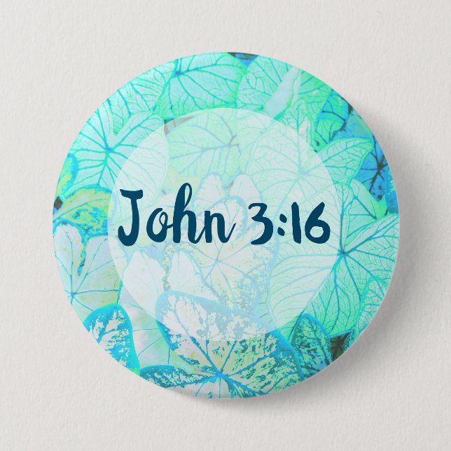 John 3:16 Bible Verse Button Button (Vorderseite)