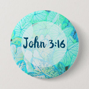 John 3:16 Bible Verse Button Button