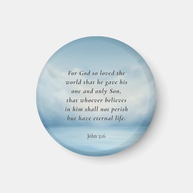 John 3:16 Bible Verse Image Magnet (Vorne)