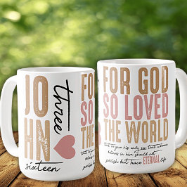 John 3:16 Bible Verse Keramik Tasse