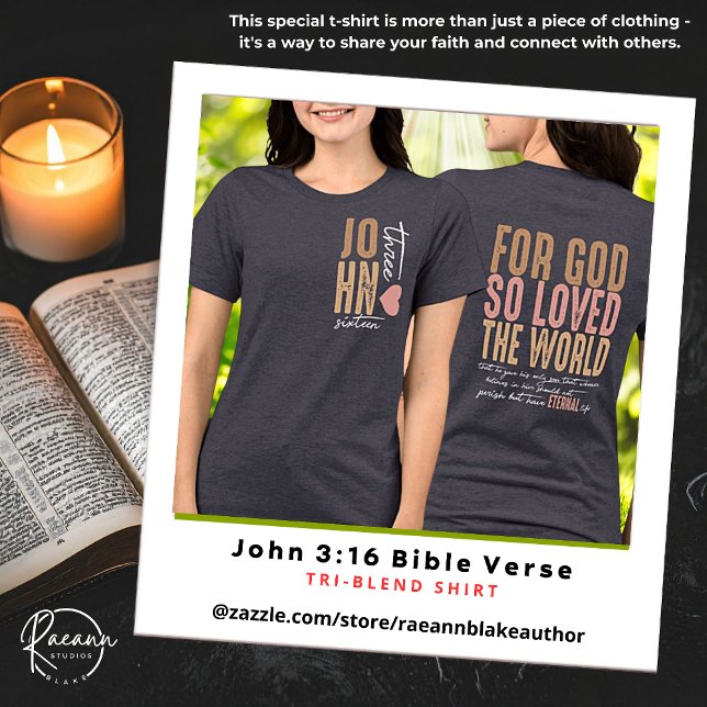 John 3:16 Bible Verse Tri-Blend-Shirt Tri-Blend Shirt (Von Creator hochgeladen)