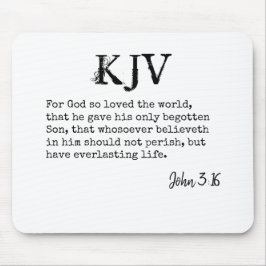 John 3:16 Bible Zitat - Kann individuell angepasst Mousepad