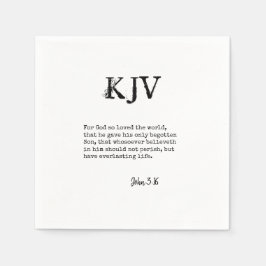 John 3:16 Bible Zitat - Kann individuell angepasst Serviette