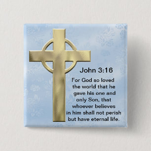 John 3:16 (blau) button