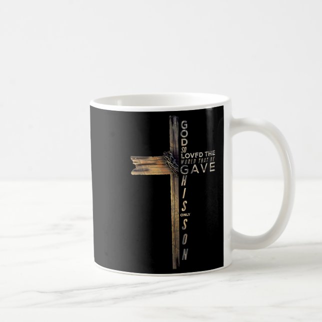 John 3_16 Christlich Cross Bible Kaffeetasse (Rechts)
