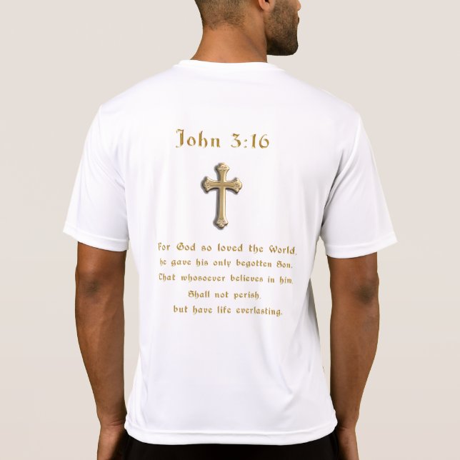 John 3:16 Christlich T-Shirt (Rückseite)