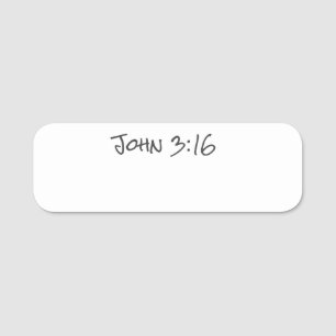 John 3:16 Christliche Glaubenslehre Wiederverwendb Namensschild