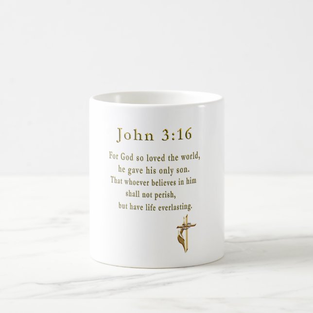 John 3:16 Christliche Kaffee-Tasse Kaffeetasse (Mittel)