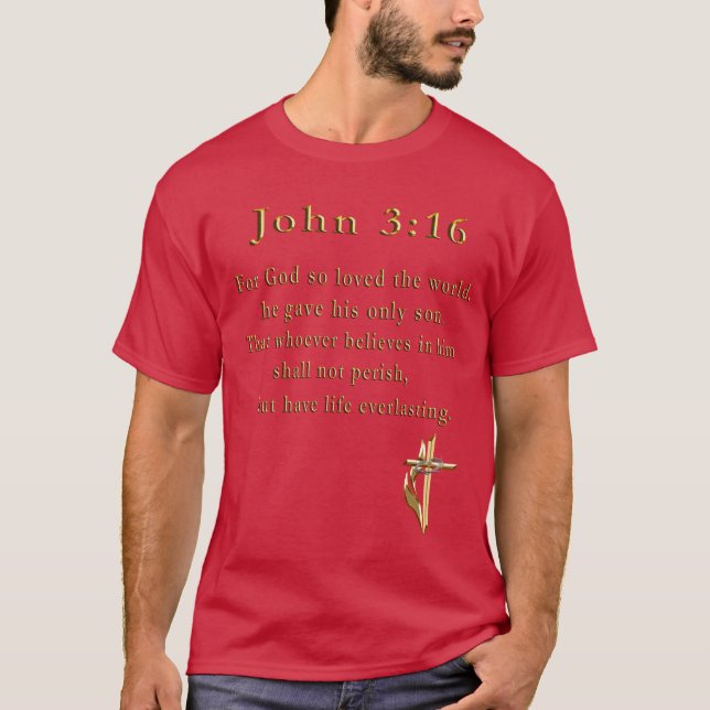 John 3:16 christliche T - Shirt (Vorderseite)