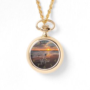 John 3:16 Christlicher Glaubenssaal mit Sonnenunte Armbanduhr