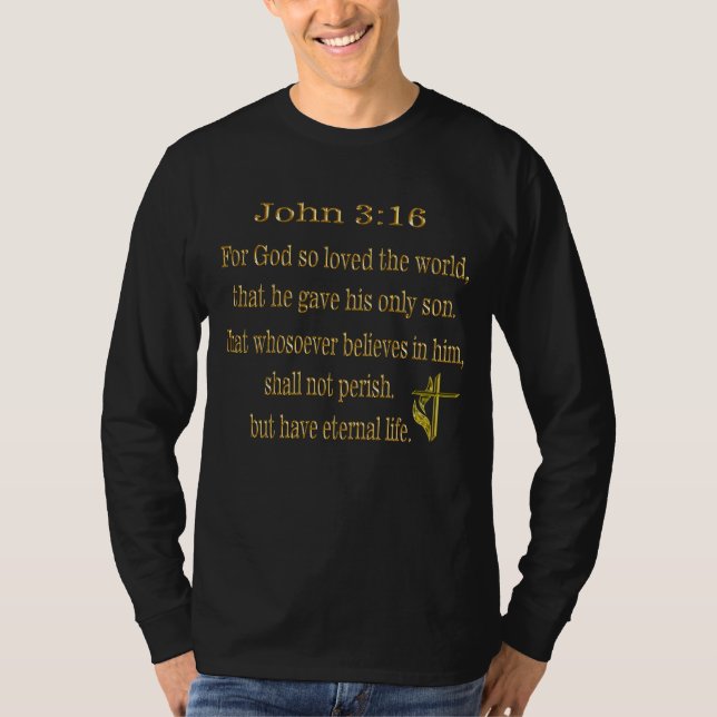John 3:16 Christlicher T - Shirt (Vorderseite)