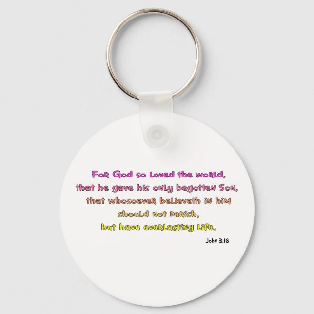 John 3:16 Christliches Geschenk Schlüsselanhänger (Vorderseite)