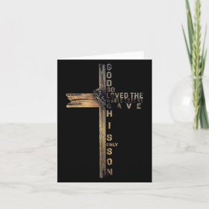 John 3_16 Christliches Kreuz Bibel-Shirt Christlic Dankeskarte