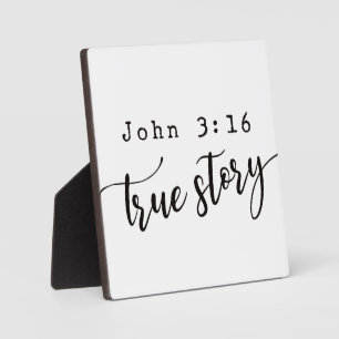 John 3:16 Christliches Wahre Story Fotoplatte