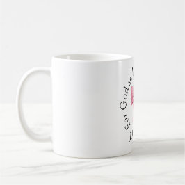 John 3:16 Coquette Pink Bow Cross Kaffeetasse