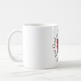 John 3:16 Coquette Red Bow Cross Kaffeetasse
