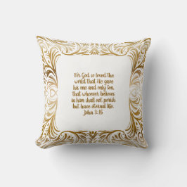 John 3:16 Custom Elegant Christmas Joy to world Kissen