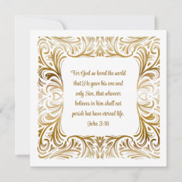 John 3:16 Custom Text Elegant Golden Christmas