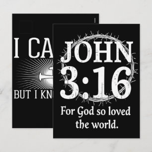 John 3:16 Denn Gott hat die Welt geliebt T-Shirt Feiertagspostkarte