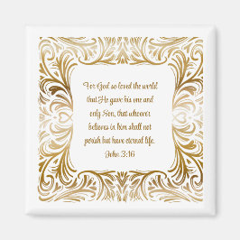 John 3:16 Denn Gott so geliebt | Elegante Weihnach Magnet