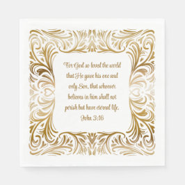 John 3:16 Denn Gott so geliebt | Elegante Weihnach Serviette