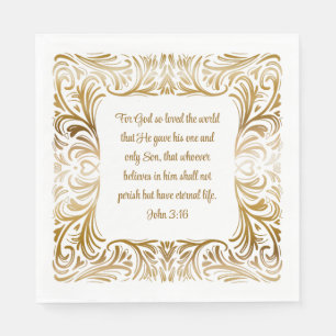 John 3:16 Denn Gott so geliebt Elegante Weihnach Serviette