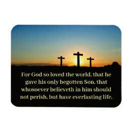 JOHN 3:16 Drei Kreuz-Bibelversen Magnet