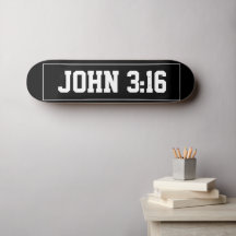 John 3:16 Einfache moderne Schwarz-Weiß-Christlich