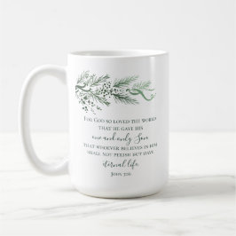John 3:16 Elegant Modernes religiöses Weihnachtsge Kaffeetasse