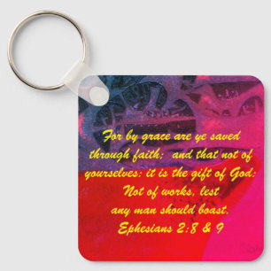 John 3:16 & Ephesians2:8 & 9 Bible-Wahrheit Schlüs Schlüsselanhänger