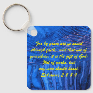 John 3:16 & Ephesians2:8 & 9 Bible-Wahrheit Schlüs Schlüsselanhänger