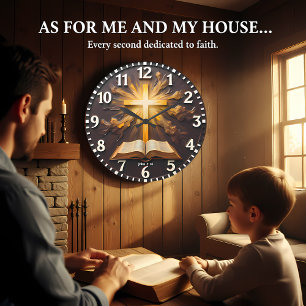 John 3:16 Ewiges Licht-Schriftzug Große Wanduhr