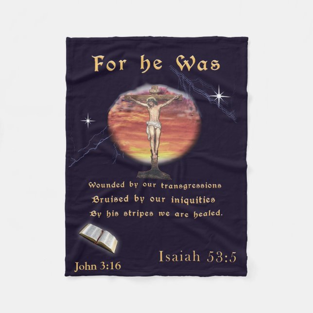 John 3:16 fleecedecke (Vorderseite)