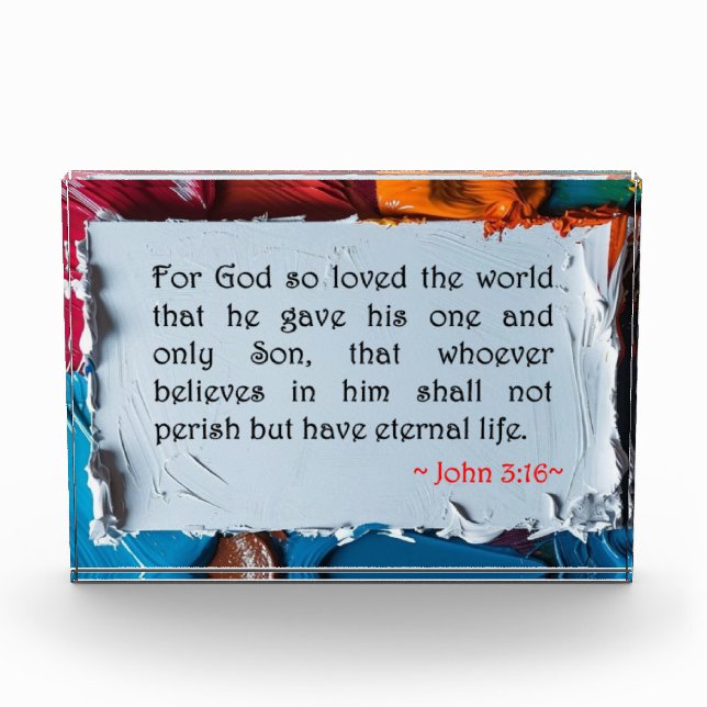 John 3:16 fotoblock (Vorderseite)
