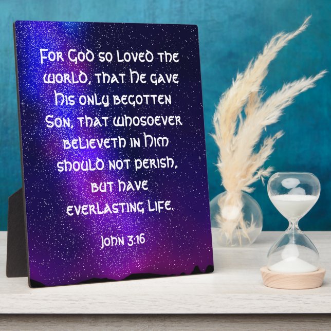 John 3:16 fotoplatte (Seite)