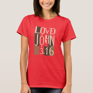 John 3:16 Fragmentierte Abstraktion des Kubismus d T-Shirt