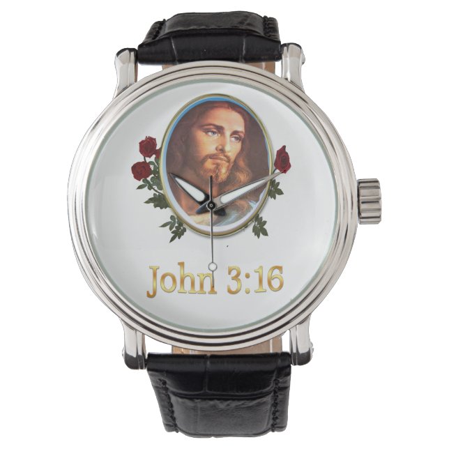 John 3:16 Frauenuhren Armbanduhr (Vorderseite)