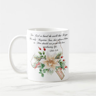 John 3:16 - Frohe Weihnachtsschrift Bloral Kaffeetasse
