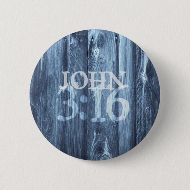 John-3:16… für Gott liebte so die Welt Button (Vorderseite)