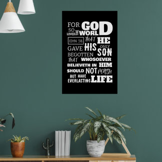 JOHN 3:16 FÜR GOTT SO LIEBTE DIE WELT POSTER