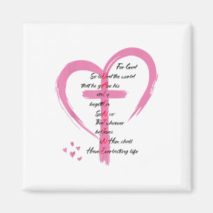 John 3_16 Für Gott so liebte die Welt Valentine Ch Magnet