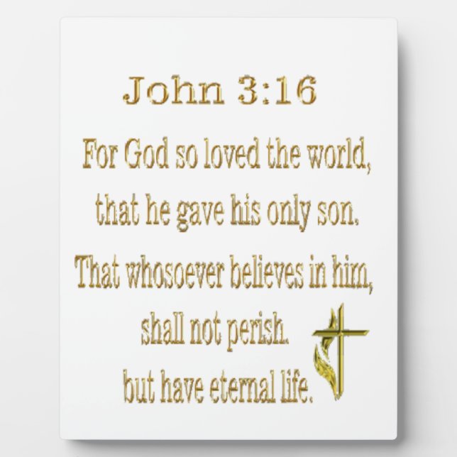 John 3:16 Geschenke Fotoplatte (Vorderseite)