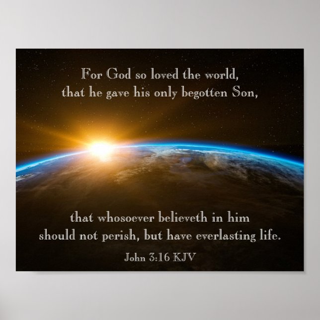 John 3:16 - Gott so liebte die Welt Poster (Vorne)