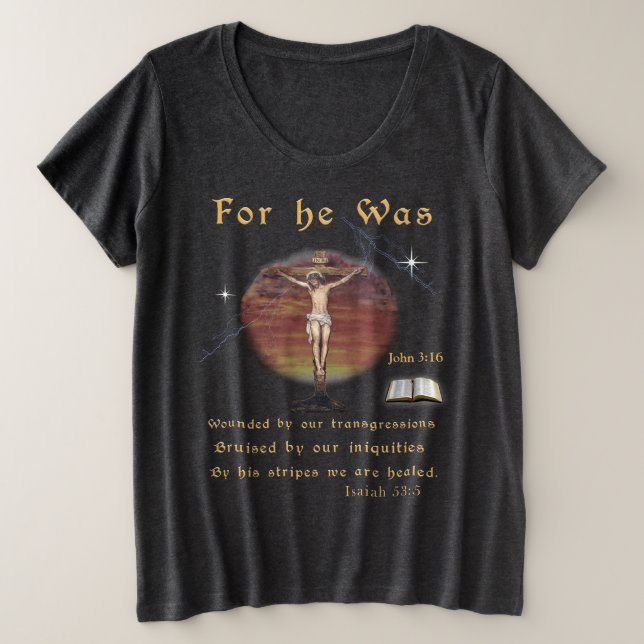 John 3:16 große größe T-Shirt (Design vorne)